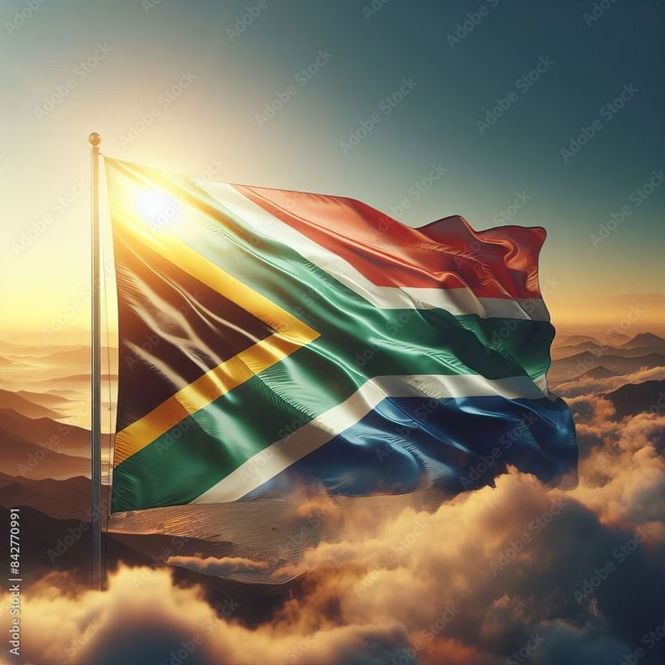 South African cityscape cape town skyline with modern highway and cars during golden hour